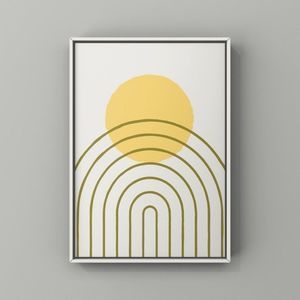 Minimalist mid century modern abstract art print